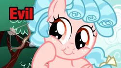 Size: 1280x720 | Tagged: safe, edit, edited screencap, screencap, cozy glow, pegasus, pony, g4, marks for effort, cozybetes, cute, evil, female, filly, op is right, op was right, pure concentrated unfiltered evil of the utmost potency, solo