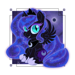 Size: 2000x2000 | Tagged: safe, artist:methos-diw, nightmare moon, pony, g4, cute, eclipse, female, filly, high res, moonabetes, nightmare woon, simple background, sitting, smiling, solo, transparent background