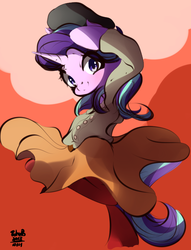 Size: 634x828 | Tagged: safe, artist:tohupo, starlight glimmer, pony, g4, blushing, clothes, cute, female, hat, looking at you, mare, skirt, solo