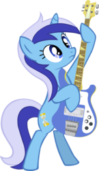 Size: 810x1400 | Tagged: safe, artist:tsabak, minuette, pony, unicorn, g4, background pony, bass guitar, bipedal, female, guitar, mare, musical instrument, simple background, solo, transparent background, vector