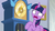 Size: 1280x720 | Tagged: safe, screencap, twilight sparkle, alicorn, pony, g4, my little pony: friendship is magic, school raze, clock, female, solo, twilight sparkle (alicorn)