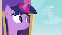 Size: 1280x720 | Tagged: safe, screencap, twilight sparkle, alicorn, pony, g4, school daze, cloudsdale, female, solo, twilight sparkle (alicorn)