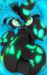 Size: 2893x4592 | Tagged: safe, artist:ahekao, queen chrysalis, changeling, g4, cute, cutealis, female, solo, younger