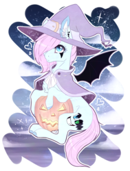 Size: 878x1160 | Tagged: safe, artist:luuny-luna, oc, oc only, oc:crazy surprise, earth pony, pony, female, halloween, hat, holiday, jack-o-lantern, mare, pumpkin, simple background, solo, transparent background, witch hat