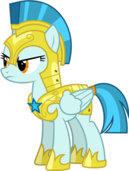Size: 6000x7987 | Tagged: safe, artist:pirill, guardian angel (g4), pegasus, pony, g4, school raze, .ai available, absurd resolution, armor, background pony, clothes, female, frown, guardsmare, mare, royal guard, simple background, solo, transparent background, vector