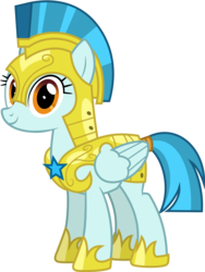 Size: 6000x7987 | Tagged: safe, alternate version, artist:pirill, guardian angel (g4), pegasus, pony, g4, school raze, .ai available, absurd resolution, armor, background pony, clothes, female, guardsmare, mare, royal guard, show accurate, simple background, solo, transparent background, vector