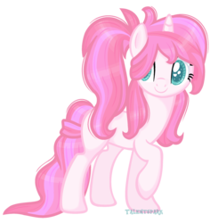 Size: 2020x2064 | Tagged: safe, artist:talentspark, oc, oc only, oc:cherry blossom, pony, unicorn, female, high res, mare, simple background, solo, transparent background