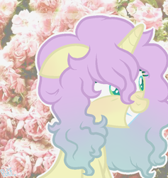 Size: 648x683 | Tagged: safe, artist:harusocoma, oc, oc only, oc:lily pad, pony, unicorn, female, mare, solo