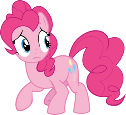 Size: 1024x934 | Tagged: safe, artist:davidpinskton117, pinkie pie, earth pony, pony, g4, female, simple background, solo, transparent background, vector, worried