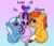 Size: 1024x884 | Tagged: safe, artist:unknown-amnesia, starlight glimmer, sunburst, trixie, pony, unicorn, g4, bisexual, blushing, colored hooves, don't dead open inside, female, gradient background, male, polyamory, ship:starburst, ship:startrix, ship:startrixburst, shipping, straight