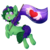 Size: 1300x1300 | Tagged: safe, artist:cinnamonsparx, oc, oc only, oc:mint heart, pony, unicorn, female, flag, mare, simple background, solo, transparent background