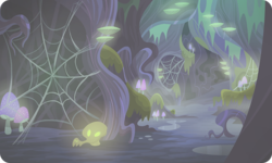 Size: 954x572 | Tagged: safe, gameloft, g4, my little pony: magic princess, background, cave, no pony, spider web