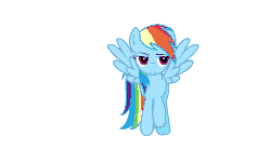 Size: 1639x921 | Tagged: safe, artist:pupster0071, rainbow dash, pegasus, pony, series:everything is broken, g4, animated, female, i can't believe it's mspaint, legitimately amazing mspaint, mare, ms paint, simple background, solo, trotting, white background