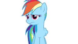 Size: 1052x592 | Tagged: safe, artist:pupster0071, rainbow dash, pegasus, pony, series:everything is broken, g4, animated, disturbed, female, i can't believe it's mspaint, legitimately amazing mspaint, mare, ms paint, simple background, solo, white background
