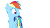 Size: 1052x592 | Tagged: safe, artist:pupster0071, rainbow dash, pegasus, pony, series:everything is broken, g4, animated, female, i can't believe it's mspaint, legitimately amazing mspaint, mare, ms paint, simple background, solo, startled, white background