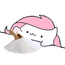 Size: 1425x1425 | Tagged: safe, artist:sugar morning, oc, oc only, oc:sugar morning, animated, bongo cat, bongos, cute, female, food, gif, mare, paw pads, paws, pixel art, pixelated, simple background, species swap, sugar (food), transparent background, underpaw