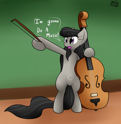 Size: 1720x1771 | Tagged: safe, artist:the-furry-railfan, octavia melody, earth pony, pony, g4, asdfmovie, asdfmovie4, bow (instrument), cello, cello bow, cute, female, musical instrument, silly, solo, standing, tavibetes