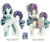 Size: 2650x2248 | Tagged: safe, artist:therealdjthed, coloratura, earth pony, pony, g4, 3d, 3d model, before and after, blender, clothes, comparison, cute, female, high res, looking at you, mare, model:djthed, raised hoof, rara, rarabetes, simple background, smiling, solo, text, transparent background