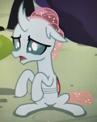 Size: 2415x3024 | Tagged: safe, screencap, ocellus, changedling, changeling, g4, the hearth's warming club, cropped, female, high res, sitting, solo