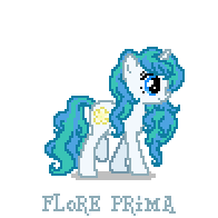Size: 196x196 | Tagged: safe, artist:misno26, oc, oc only, oc:flora prima, pony, unicorn, cute, female, flower, french, frenchy-ponies, mare, pixel art, solo, text, walking