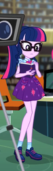 Size: 236x753 | Tagged: safe, screencap, sci-twi, twilight sparkle, best trends forever, equestria girls, g4, my little pony equestria girls: better together, book, clothes, cropped, female, geode of telekinesis, glasses, ponytail, shoes