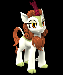 Size: 2500x3000 | Tagged: safe, artist:argos90, autumn blaze, kirin, g4, sounds of silence, 3d, black background, female, high res, looking at you, simple background, solo