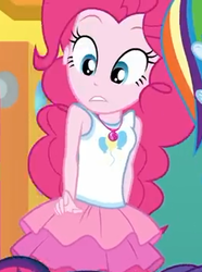 Size: 263x353 | Tagged: safe, screencap, pinkie pie, rainbow dash, equestria girls, equestria girls specials, g4, my little pony equestria girls: better together, my little pony equestria girls: rollercoaster of friendship, clothes, cropped, female, geode of sugar bombs, offscreen character, photo booth, photo booth (song), skirt, solo focus
