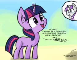 Size: 1384x1091 | Tagged: safe, artist:artiks, twilight sparkle, twilight velvet, pony, unicorn, g4, artiks is trying to murder us, cute, dialogue, exclamation point, female, filly, filly twilight sparkle, interrobang, mare, mother and child, mother and daughter, offscreen character, question mark, story in the comments, twiabetes, unicorn twilight, weapons-grade cute, younger