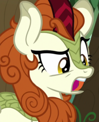 Size: 587x718 | Tagged: safe, screencap, autumn blaze, kirin, g4, sounds of silence, cropped, female, open mouth, solo