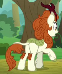 Size: 420x499 | Tagged: safe, screencap, autumn blaze, kirin, g4, my little pony: friendship is magic, sounds of silence, butt, cropped, female, plot, raised hoof, solo