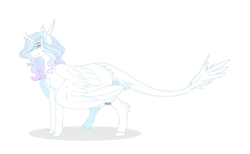 Size: 2600x1600 | Tagged: safe, artist:diya1967, oc, oc only, oc:domaine, pegasus, pony, female, full body, gift art, horns, mare, simple background, solo, transparent background