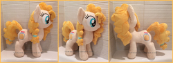 Size: 2041x742 | Tagged: safe, artist:lilmoon, pear butter, earth pony, pony, g4, irl, photo, plushie, solo