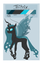 Size: 1000x1500 | Tagged: safe, artist:clarissa0210, oc, oc only, oc:thitrix, changeling, female, reference sheet, solo