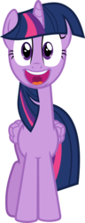 Size: 817x2138 | Tagged: safe, artist:frownfactory, twilight sparkle, alicorn, pony, castle mane-ia, g4, .svg available, cute, excited, female, horn, simple background, smiling, solo, svg, transparent background, twiabetes, twilight sparkle (alicorn), vector, wings