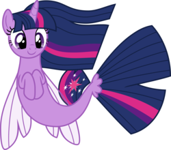 Size: 5000x4396 | Tagged: safe, artist:pilot231, twilight sparkle, alicorn, pony, seapony (g4), g4, surf and/or turf, absurd resolution, belly, cute, female, fin wings, mare, raised hooves, seaponified, seapony twilight, simple background, solo, species swap, transparent background, twiabetes, twilight sparkle (alicorn), vector