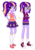 Size: 1872x2664 | Tagged: safe, artist:thecheeseburger, oc, oc only, oc:sundown twinkle, equestria girls, g4, alternate universe, clothes, converse, female, glasses, orange eyes, ponytail, purple hair, shoes, simple background, transparent background