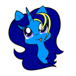 Size: 700x700 | Tagged: safe, artist:brsajo, oc, oc only, oc:electro swing, pony, :p, silly, simple background, solo, sticker, tongue out, transparent background