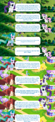 Size: 1008x2236 | Tagged: safe, gameloft, applejack, hondo flanks, mistmane, rainbow dash, rarity, sapphire shores, sweetie belle, g4, chinese, dialogue, female, sisters