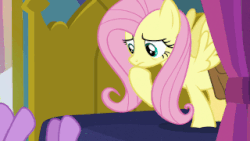 Size: 320x180 | Tagged: safe, screencap, fluttershy, twilight sparkle, alicorn, pony, a health of information, g4, bed, gif, non-animated gif, out of context, picture for breezies, twilight sparkle (alicorn), upside down