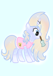 Size: 2039x2894 | Tagged: safe, artist:riofluttershy, oc, oc:snowdrop jingle, pony, unicorn, bell, clothes, cute, dress, ear piercing, earring, high res, jewelry, piercing