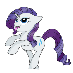 Size: 894x894 | Tagged: safe, artist:rainbowtashie, rarity, pony, g4, female, simple background, solo, tongue out, transparent background