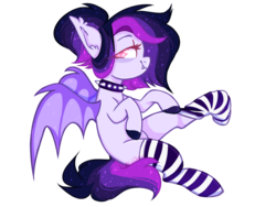 Size: 1024x768 | Tagged: safe, artist:akiiichaos, oc, oc only, oc:alex, bat pony, pony, choker, clothes, female, mare, simple background, socks, solo, spiked choker, striped socks, transparent background