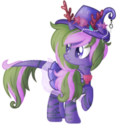 Size: 2000x2120 | Tagged: safe, artist:bloodlover2222, oc, oc only, oc:cosmic claw, pony, unicorn, clothes, female, hat, high res, mare, simple background, solo, transparent background