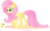 Size: 7989x4900 | Tagged: safe, artist:joemasterpencil, fluttershy, pegasus, pony, g4, my little pony: the movie, absurd resolution, duckling, female, folded wings, lidded eyes, looking at something, looking down, mare, movie accurate, open mouth, raised hoof, simple background, solo, standing, transparent background, vector, wings