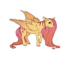 Size: 1280x1059 | Tagged: safe, artist:28gooddays, fluttershy, pegasus, pony, g4, female, folded wings, mare, simple background, solo, white background, wings