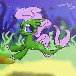 Size: 2000x2000 | Tagged: safe, artist:jen-neigh, oc, oc only, merpony, bubble, high res, solo, underwater