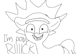Size: 928x662 | Tagged: safe, artist:paintanon, pony, paint, ponified, rick and morty, rick sanchez, solo