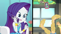 Size: 1920x1080 | Tagged: safe, screencap, applejack, rarity, equestria girls, equestria girls series, g4, rollercoaster of friendship, barefoot, context is for the weak, feet, female, geode of shielding, out of context, rarity peplum dress, soles