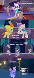 Size: 1920x4320 | Tagged: safe, artist:red4567, princess cadance, princess flurry heart, pumpkin cake, spike, twilight sparkle, alicorn, dragon, pony, unicorn, comic:princess punny heart 2, g4, 3d, adult flurry heart, baby, caffeine, careless, coffee, comic, diaper, funny, funny as hell, immortal, immortality, oh crap, oh crap face, older, older flurry heart, pun, restless, source filmmaker, twilight sparkle (alicorn)