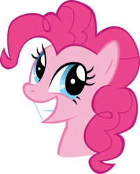 Size: 7324x9129 | Tagged: safe, artist:ace play, pinkie pie, earth pony, pony, g4, absurd resolution, bust, female, grin, portrait, simple background, smiling, solo, transparent background, vector